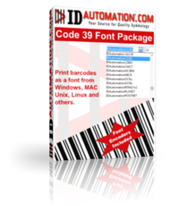 IDAutomation Code 39 Barcode Fonts screenshot